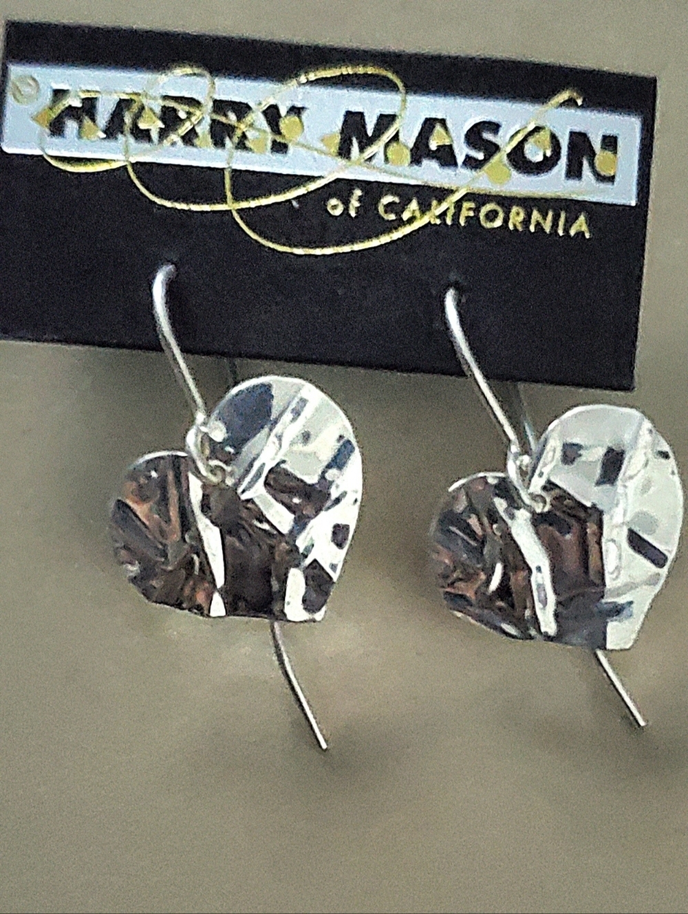 Harry Mason Of California Sterling Silver Leaf Earrings - Picture 8 of 9